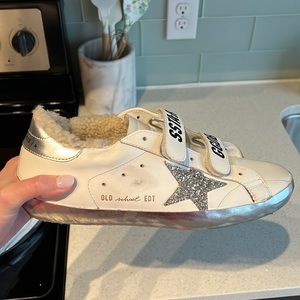 Golden Goose Shearling Old School Sneakers